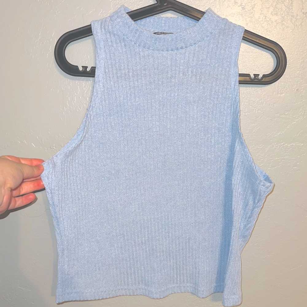 Shein Solid Rib-knit Tank Top